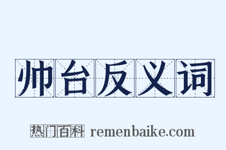 帅台反义词是什么意思的图片